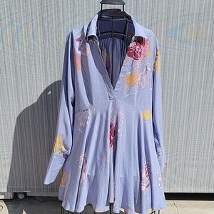 Free People tunic dress with floral print